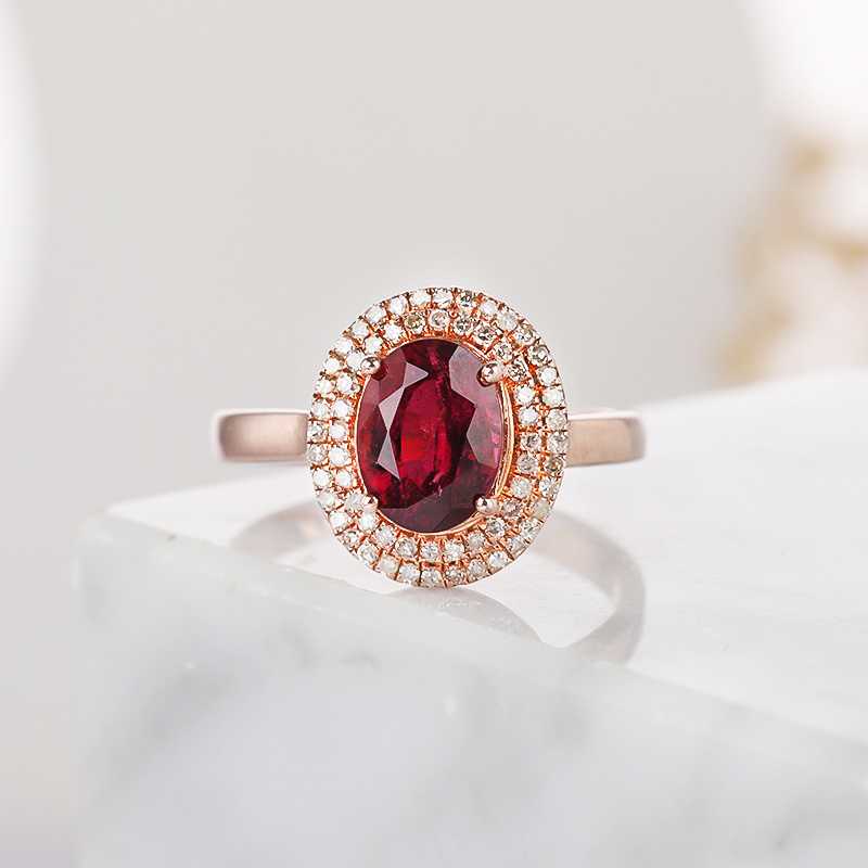 925 silver beloved collection red tourmaline ring