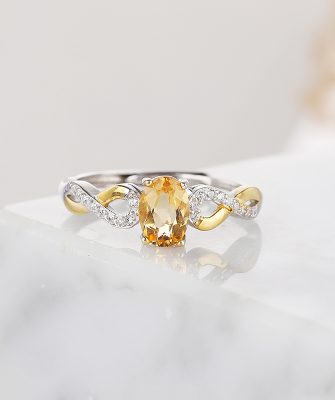925 silver little Topaz Ring