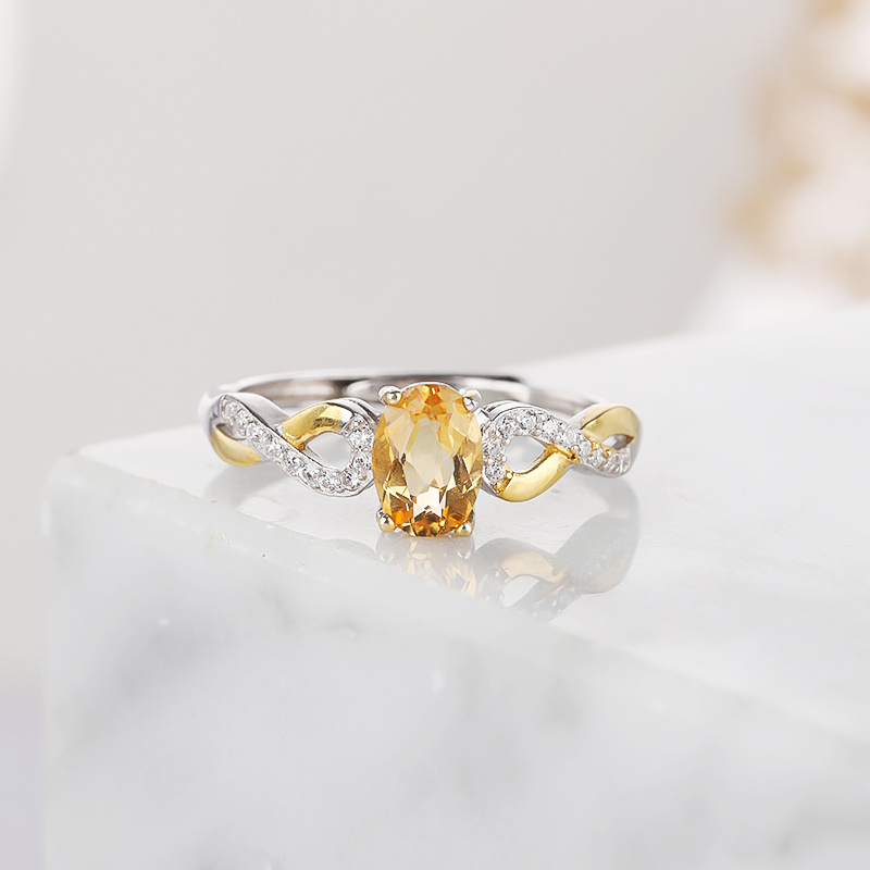 925 silver little Topaz Ring