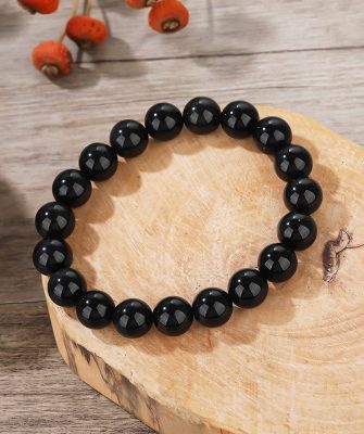 Silver smelling Obsidian Bracelet