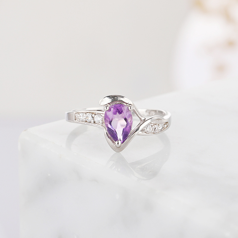 S925 Silver Amethyst Ring