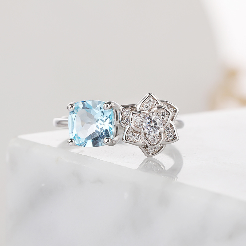 S925 silver Topaz Ring