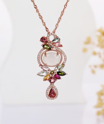 925 silver dancing miracle jade pendant