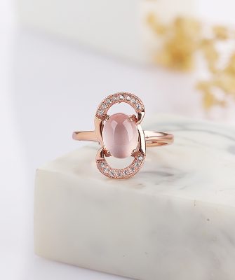925 Silver Pink Beauty ring